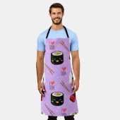 Kawaii Sushi Pattern Schort (Gedragen)