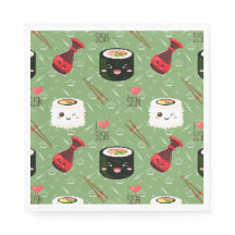 Kawaii Sushi Pattern