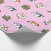 Kawaii Sushi Pattern Wrapping Paper Cadeaupapier (Hoek)