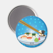 Kawaii Sushi Platter Magneet (Voorkant / Achterkant)