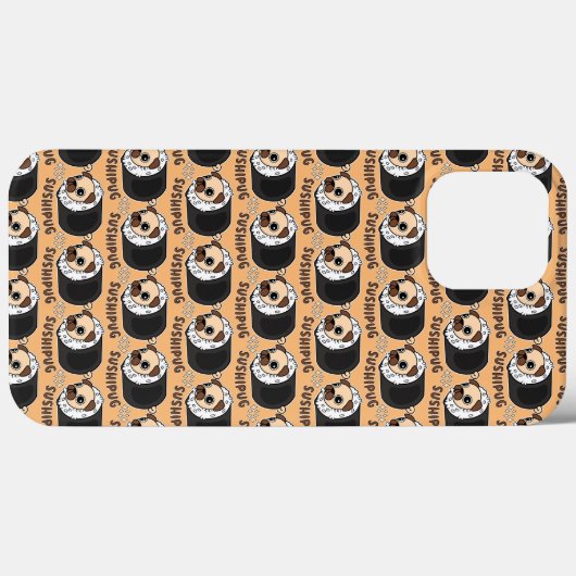 Kawaii Sushi Pug Mashup Grappige Hondenliefhebber  Case-Mate iPhone Case (Achterkant (horizontaal))