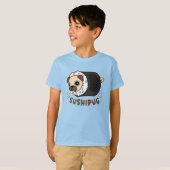 Kawaii Sushi Pug Mashup Grappige Hondenliefhebber  T-shirt (Voorkant volledig)