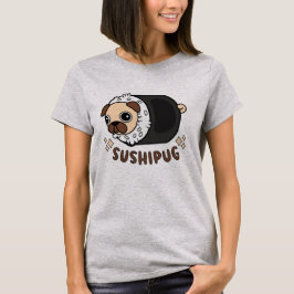 Kawaii Sushi Pug Mashup Grappige Hondenliefhebber  T-shirt