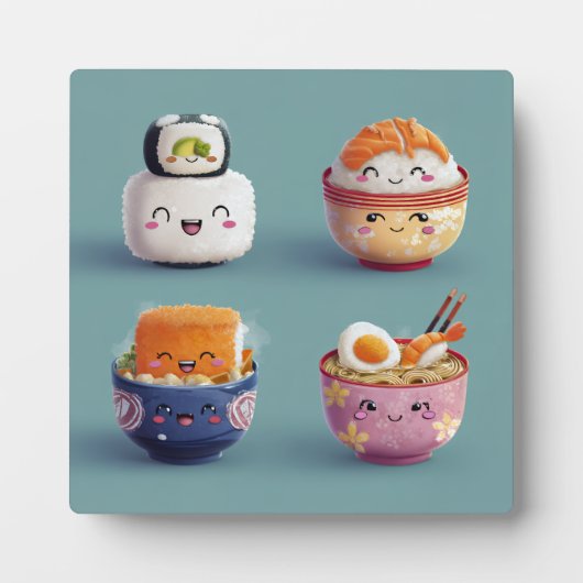 Kawaii Sushi & Ramen Bemanning Fotoplaat (Voorkant)