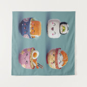 Kawaii Sushi & Ramen Bemanning Wandkleed (Voorkant (horizontaal))