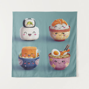 Kawaii Sushi & Ramen Bemanning Wandkleed