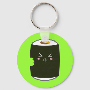 Kawaii Sushi Roll met Bitemark Sleutelhanger
