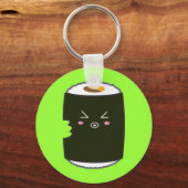 Kawaii Sushi Roll met Bitemark Sleutelhanger (Voorkant)