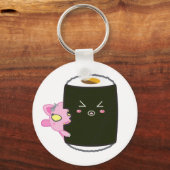 Kawaii Sushi Roll met Nadel the Cat Sleutelhanger (Voorkant)