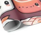 Kawaii sushi rollen, sushi patroon cadeaupapier (Rol Hoek)