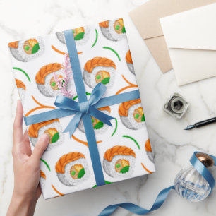 Kawaii sushi rollen, sushi patroon cadeaupapier