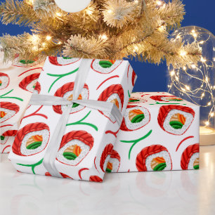 Kawaii sushi rollen, sushi patroon cadeaupapier
