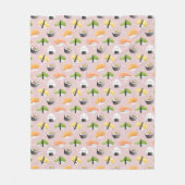 Kawaii sushi rollen, sushi patroon fleece deken (Voorkant)