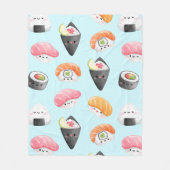 Kawaii sushi rollen, sushi patroon fleece deken (Voorkant)