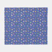 Kawaii sushi rollen, sushi patroon fleece deken (Voorkant (Horizontaal))