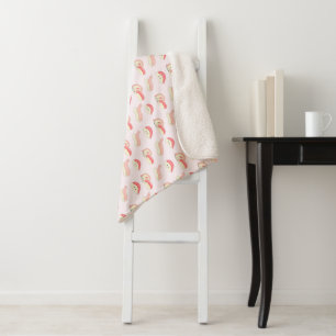 Kawaii sushi rollen, sushi patroon sherpa deken