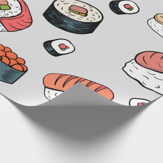 kawaii sushi rolls cadeaupapier (Hoek)