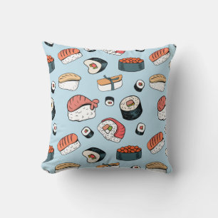 Kawaii Sushi Rolls Pattern Kussen