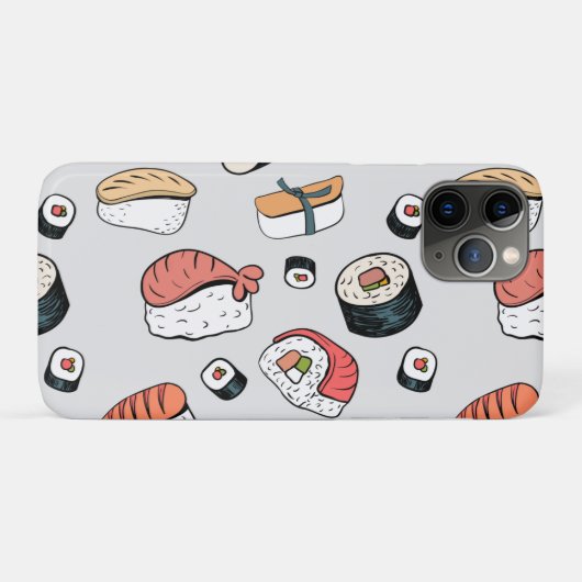 Kawaii Sushi Rolls Pattern Slip-On Sneakers Case-Mate iPhone Case (Achterkant (horizontaal))