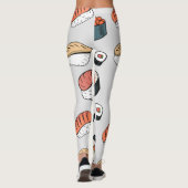 Kawaii Sushi Rolls Pattern Slip-On Sneakers Leggi Leggings (Achterkant)
