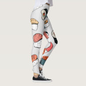 Kawaii Sushi Rolls Pattern Slip-On Sneakers Leggi Leggings (Rechts)