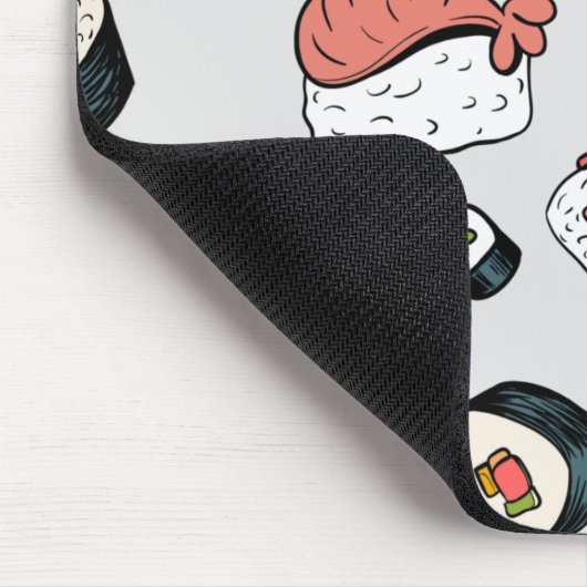 Kawaii Sushi Rolls Pattern Slip-On Sneakers Muismat (Hoek)