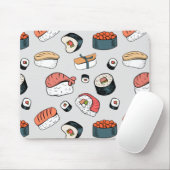 Kawaii Sushi Rolls Pattern Slip-On Sneakers Muismat (Met muis)