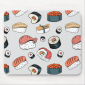 Kawaii Sushi Rolls Pattern Slip-On Sneakers Muismat (Voorkant)