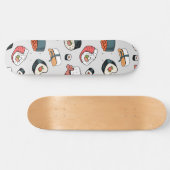 Kawaii Sushi Rolls Pattern Slip-On Sneakers Persoonlijk Skateboard (Horizontaal)