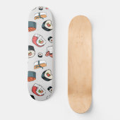 Kawaii Sushi Rolls Pattern Slip-On Sneakers Persoonlijk Skateboard (Voorkant)