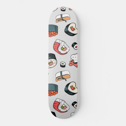 Kawaii Sushi Rolls Pattern Slip-On Sneakers Persoonlijk Skateboard (Voorkant)