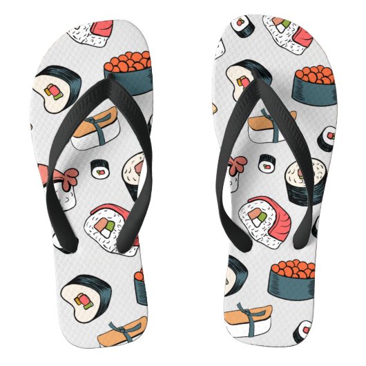 Kawaii Sushi Rolls Pattern Slip-On Sneakers Teenslippers (Voetbed)