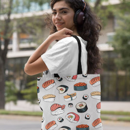 kawaii sushi rolls tote bag