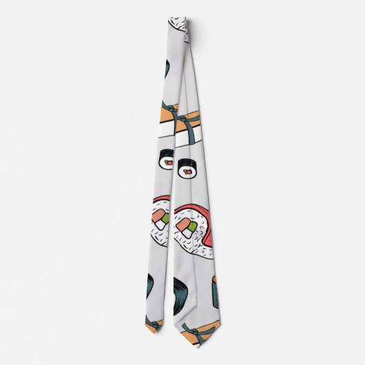 Kawaii sushi rolt Stropdas (Achterkant)