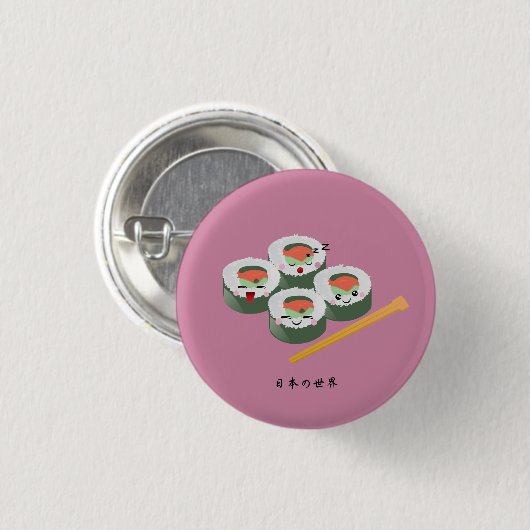 Kawaii Sushi Ronde Button 3,2 Cm (Voorkant /achterkant)