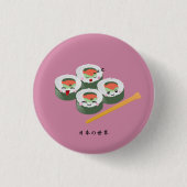 Kawaii Sushi Ronde Button 3,2 Cm (Voorkant)