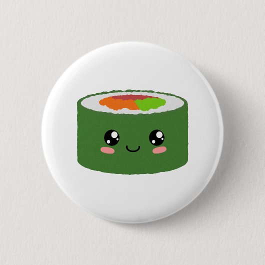 Kawaii Sushi Ronde Button 5,7 Cm (Voorkant)