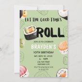 Kawaii Sushi Sashimi Kinder jongensmeisje Verjaard Kaart (Voorkant)