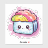 Kawaii Sushi | Schattig eten | Japanse keuken Sticker (Vel)