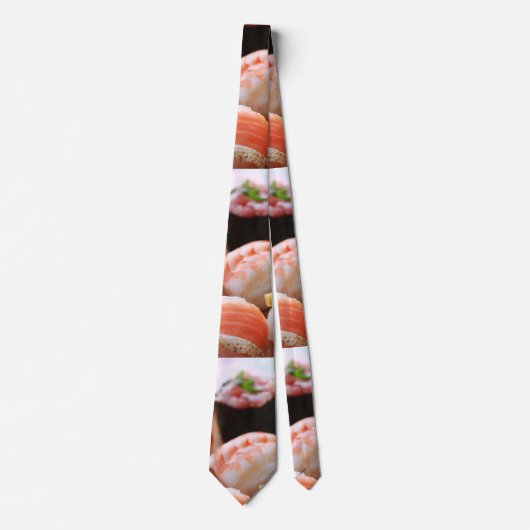 Kawaii Sushi Set – Cute Nigiri Tie Stropdas (Voorkant)