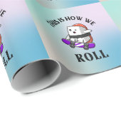 Kawaii Sushi skateboarden Cadeaupapier (Rol Hoek)