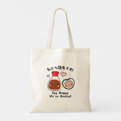 Kawaii Sushi & Sojasaus Besties Tote Bag (Achterkant)