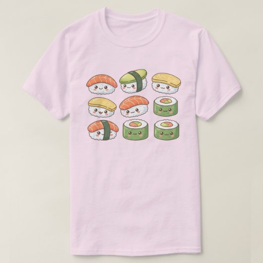 Kawaii Sushi Squad T-shirt (Design voorkant)