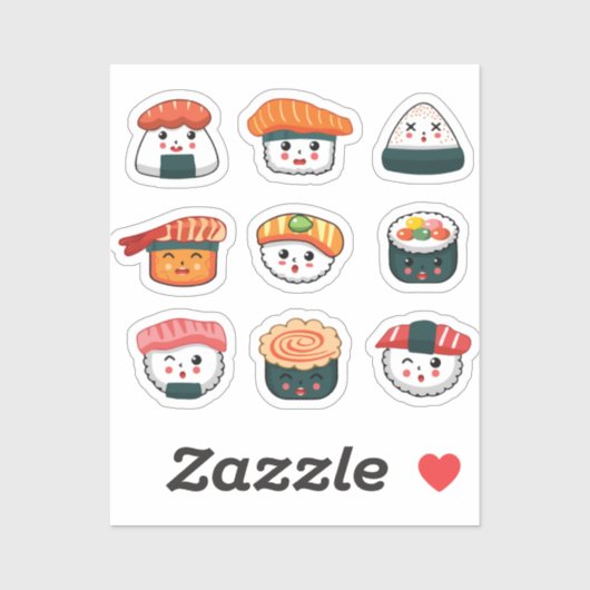 Kawaii sushi sticker (Vel)