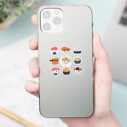 Kawaii sushi sticker (Telefoon)