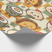 Kawaii Sushi Taco Pizza Inpakpapier (Hoek)