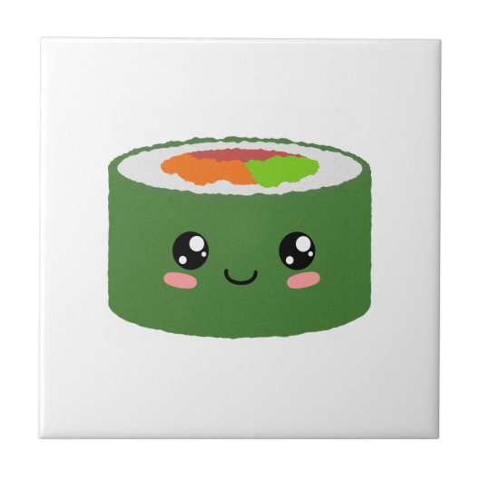 Kawaii Sushi Tegeltje (Voorkant)