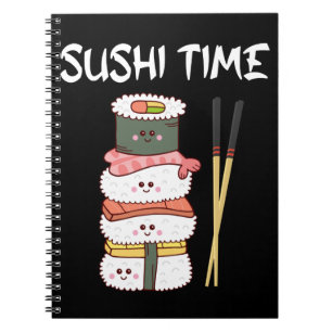 Kawaii Sushi Time Anime Cute Japans Food Notitieboek