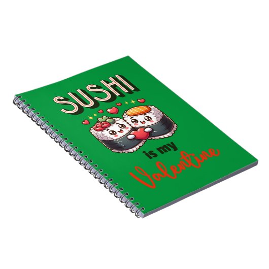 Kawaii Sushi Valentijn Notitieboek (Rechterzijde)
