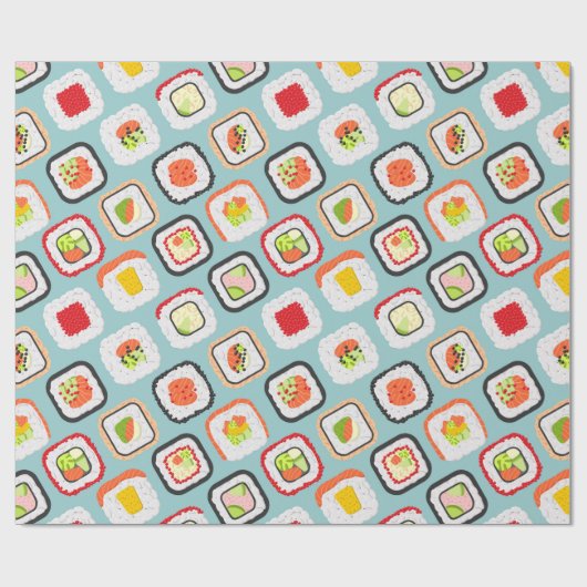 Kawaii Sushi - Verpakkingspapier Cadeaupapier (Vlak)